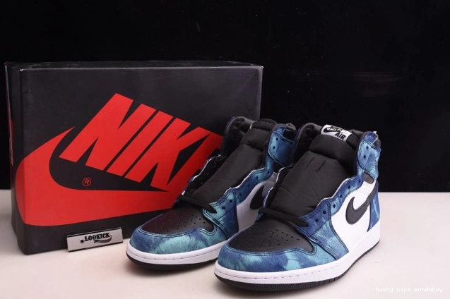 Cheap Husky Jordan Air OG Tie-Dye High 1 CD0461-100 0812